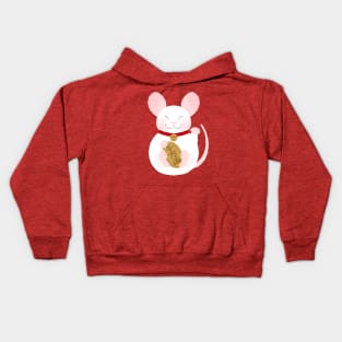 Lucky Rat White Kids Hoodie